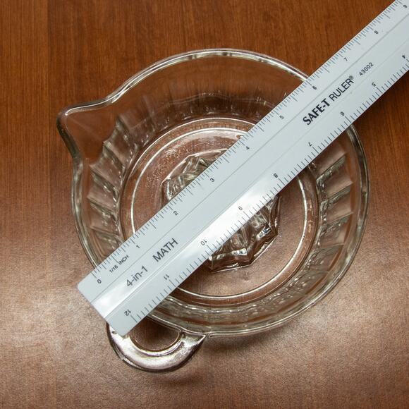 Vintage Orange Lemon Lime Clear Heavy Glass Juicer - Picture 7 of 7